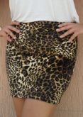 Saia veludo animal print